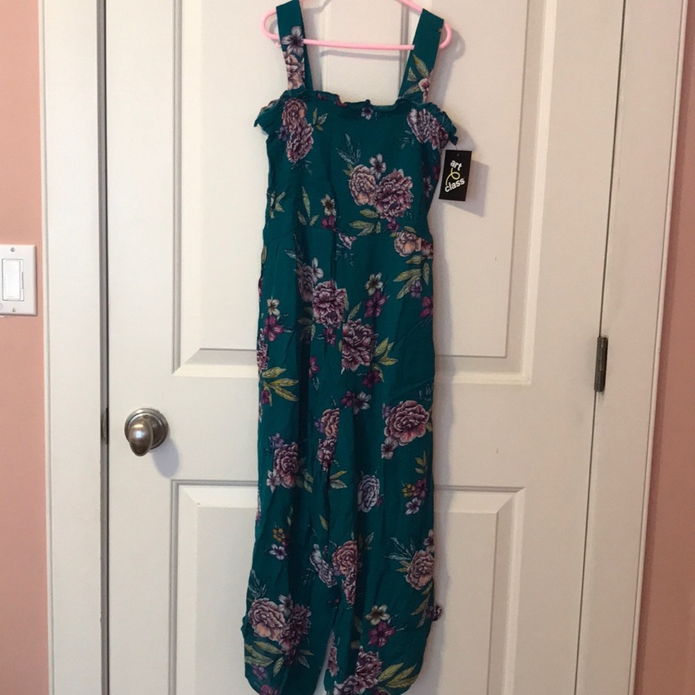 Girls Smocked Jumpsuit